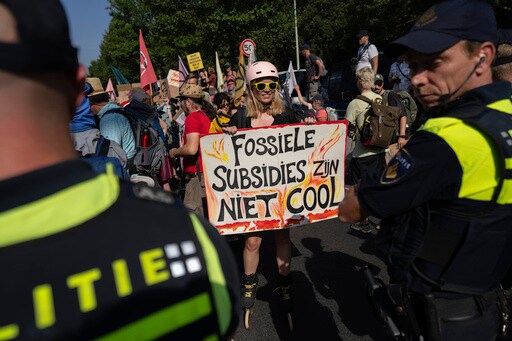 Climate Protesters Have Blocked a Dutch Highway to Demand an End to Big Subsidies for Fossil Fuels