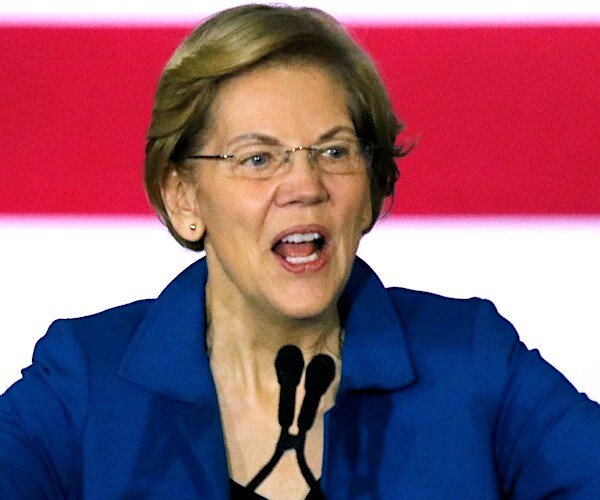 elizabeth warren exults during the democratic presidential primary