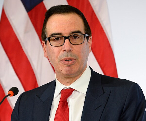 steven mnuchin speaks during a news conference