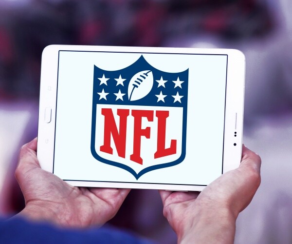 NFL logo on smartphone