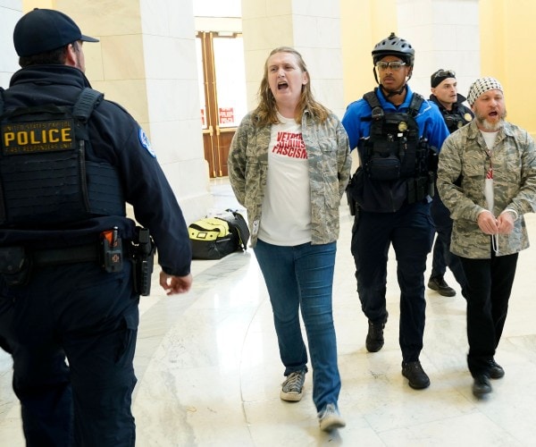 united states capitol building antiwar protest against military action in middle east  