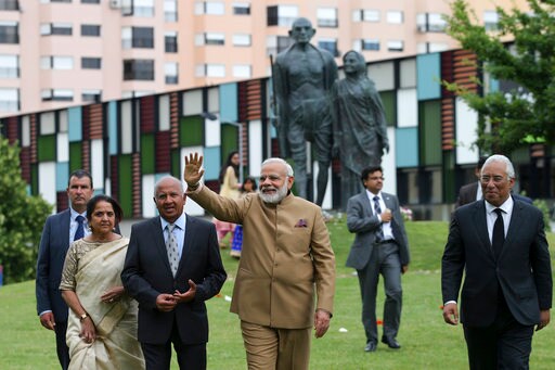 Indian PM Modi Visits Portugal on Trip to Meet with Trump