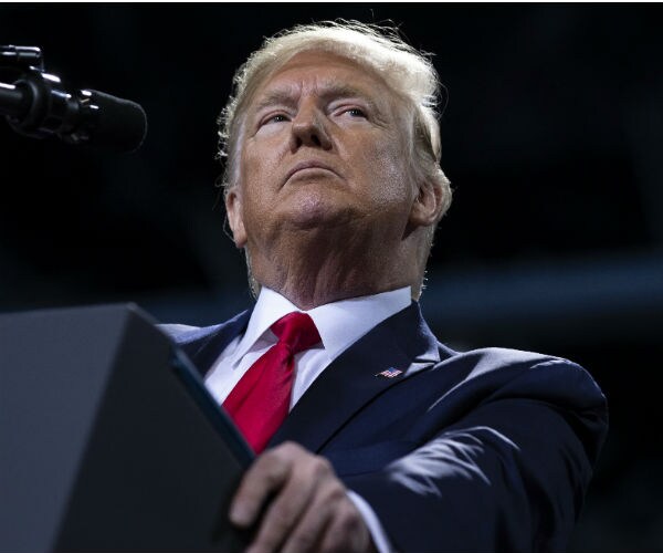 us president donald trump at a campaign rally at kellogg arena in battle creek michigan 