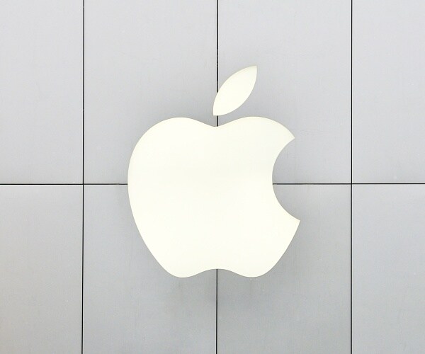 apple logo on wall