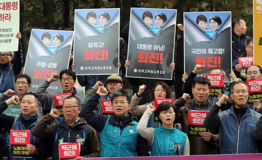 The Latest: Seoul Braces for Huge Anti-Park Rally