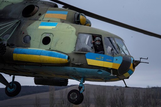 Elderly Ukrainian Helicopters Pummel Russians from Afar