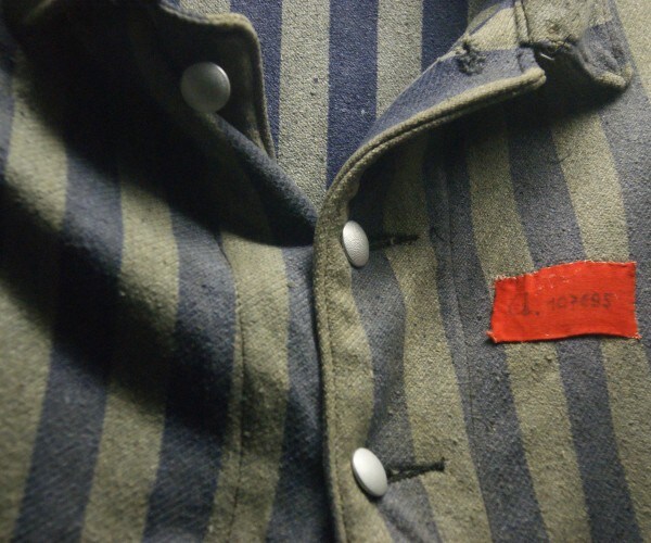prisoner uniform from the time of the holocaust  