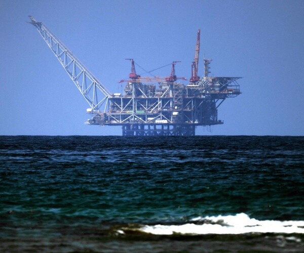 a view of the platform of the leviathan natural gas field