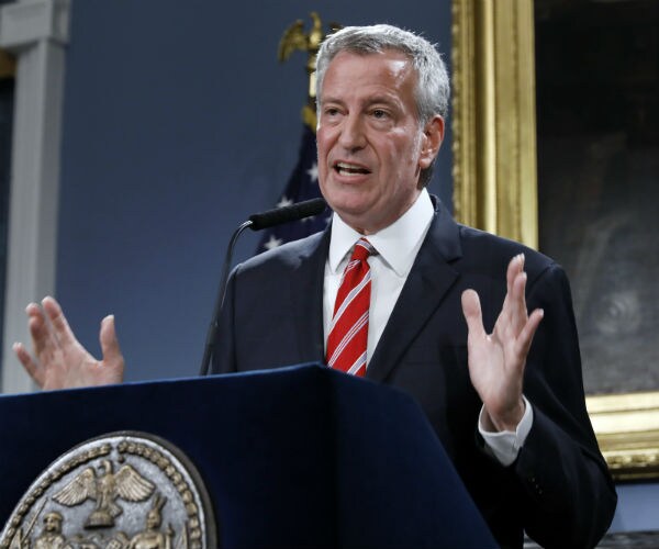 new york mayor bill de blasio speaks at city hall 