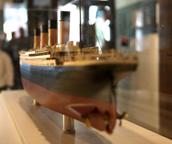  A scale model of the RMS Titanic is shown.