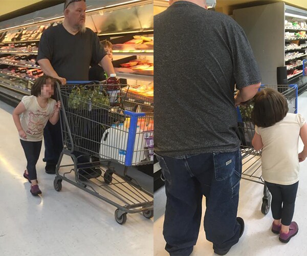 Dad Drags Girl By Hair at Wal-Mart While She Pleads for Him to Stop
