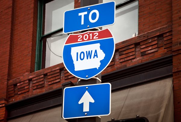 iowa road sign
