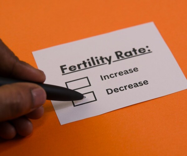 form, checking off fertility rates decline