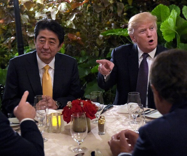 Trump, Japan PM Crash Wedding Amid NKorea Crisis
