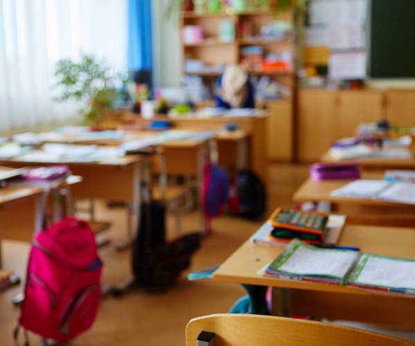 a classroom with no students