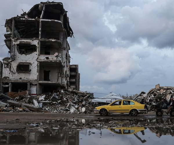 The Israeli military struck a car in Gaza City on Saturday carrying senior Hamas commander Raed Saed...