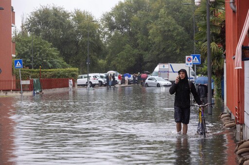 Torrential Rains and Heavy Storms Hit Northern Italy as Milan Is Flooded and a Man Reported Missing