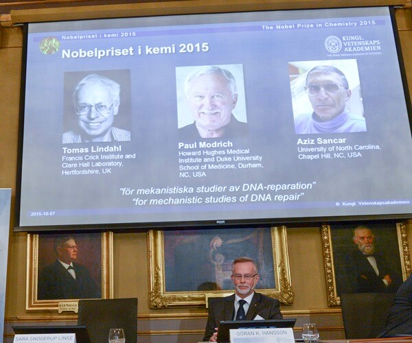 Swedish, American, Turkish Scientists Win Nobel in Chemistry on DNA Repair