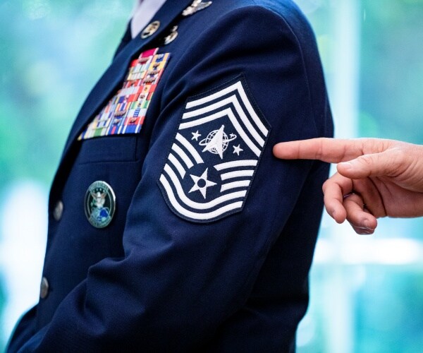 space force insignia is shown on a uniform