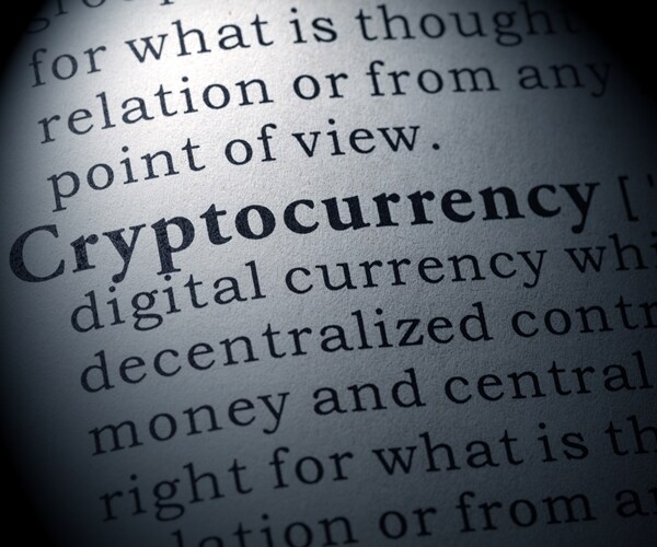 fake dictionary, dictionary definition of the word cryptocurrency. including key descriptive words. 

