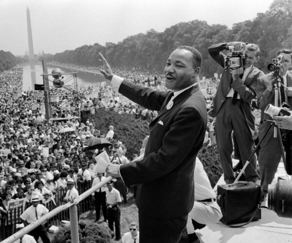Dr. Martin Luther King delivers "I Have a Dream" speech on the Mall in Washington DC