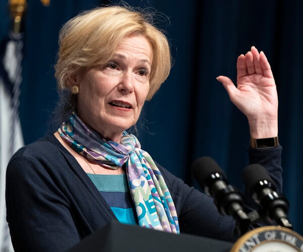 doctor deborah birx speaks during a press conference