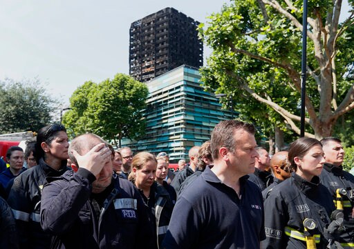 The Latest: London Fire: Tests Show 'combustible' Cladding