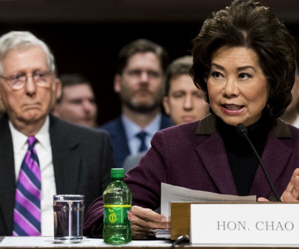 secretary of transportation elaine chao testifies as her husband senate majority leader mitch mcconnell