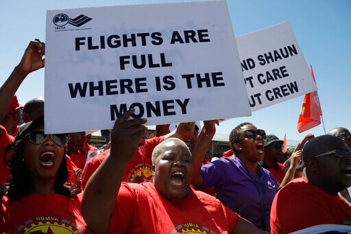 Workers Strike at South Africa's State-owned Airline