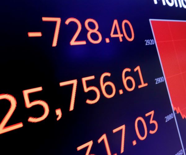 Wall St Falls as Monthly Jobs Growth Slows Sharply 