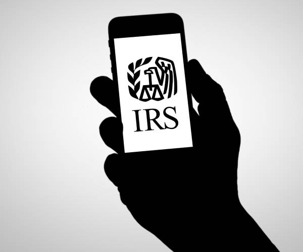 irs logo on a cell phone