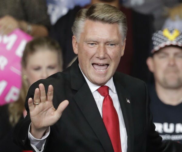 republican mark harris at a rally