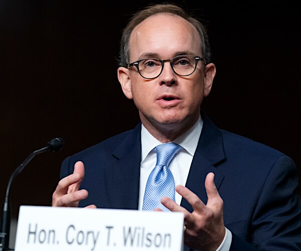 cory wilson testifies during his senate judiciary committee confirmation hearing in dirksen building