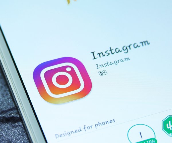 instagram icon on a computer screen