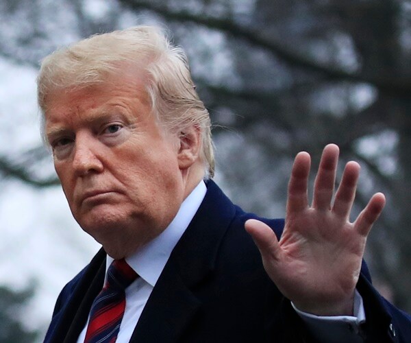 president donald trump waves to the media on the south lawn