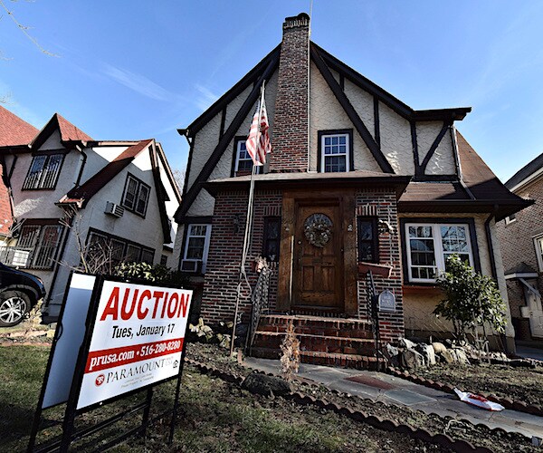 President Donald Trump's childhood home when it was on sale at auction years ago