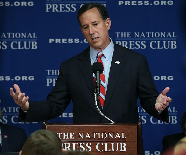 Trump Influence Strong at Santorum's Immigration News Conference 