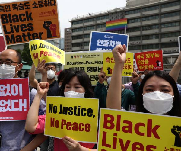 US Embassy in Seoul Waves Black Lives Matter Banner