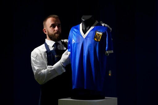 Goal! Maradona's 'Hand of God' Shirt Sets Auction Record
