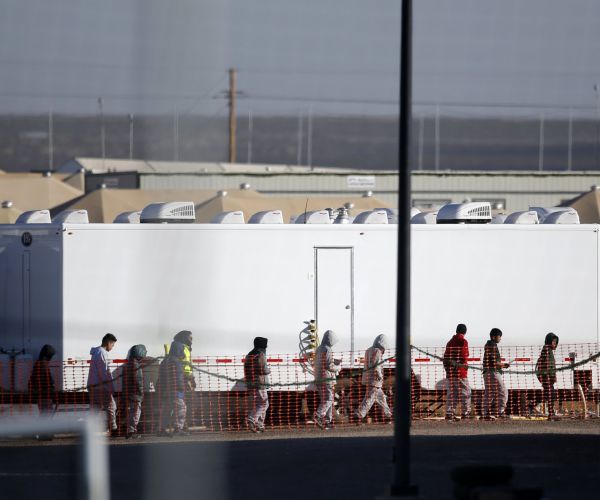 the trump administration says it will keep the tent city holding more than 2,000 migrant teenagers open through 2019.