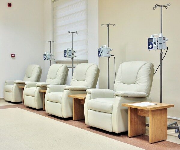 a chemotherapy treatment room