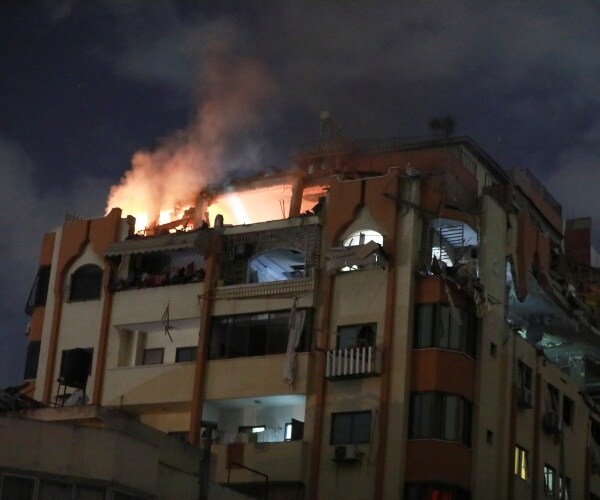 a fire breaks out in an a[artment