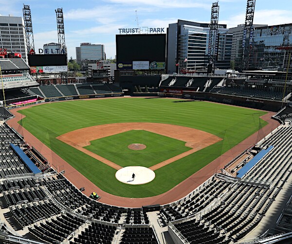 an empty baseball stadium in atlanta