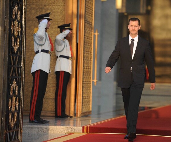 syria president bachar al assad at his presidential palace