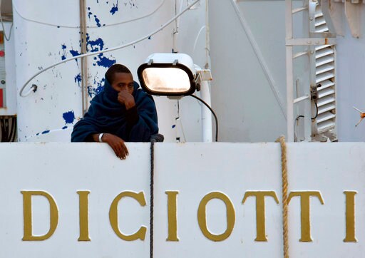 Italian Coast Guard Ship with Migrants Arrives in Sicily