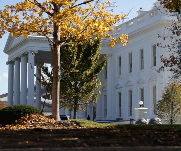 the west wing on a fall day.