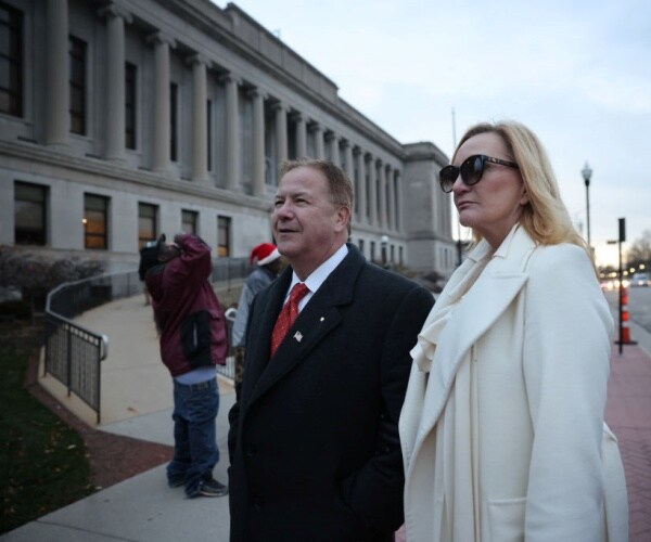 mccloskeys outside kenosha county courthouse