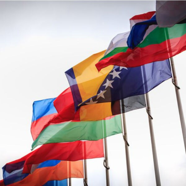 flags of variopus european countries 