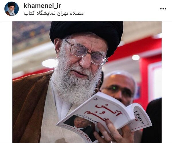 Iran Leader Shown on Instagram Reading 'Fire and Fury'