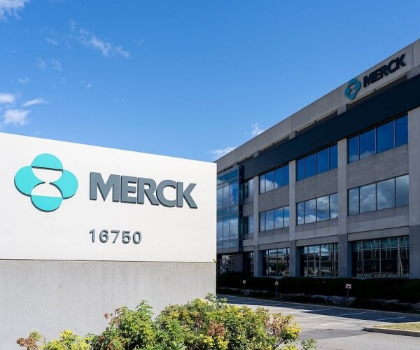 sign outside Merck headquarters